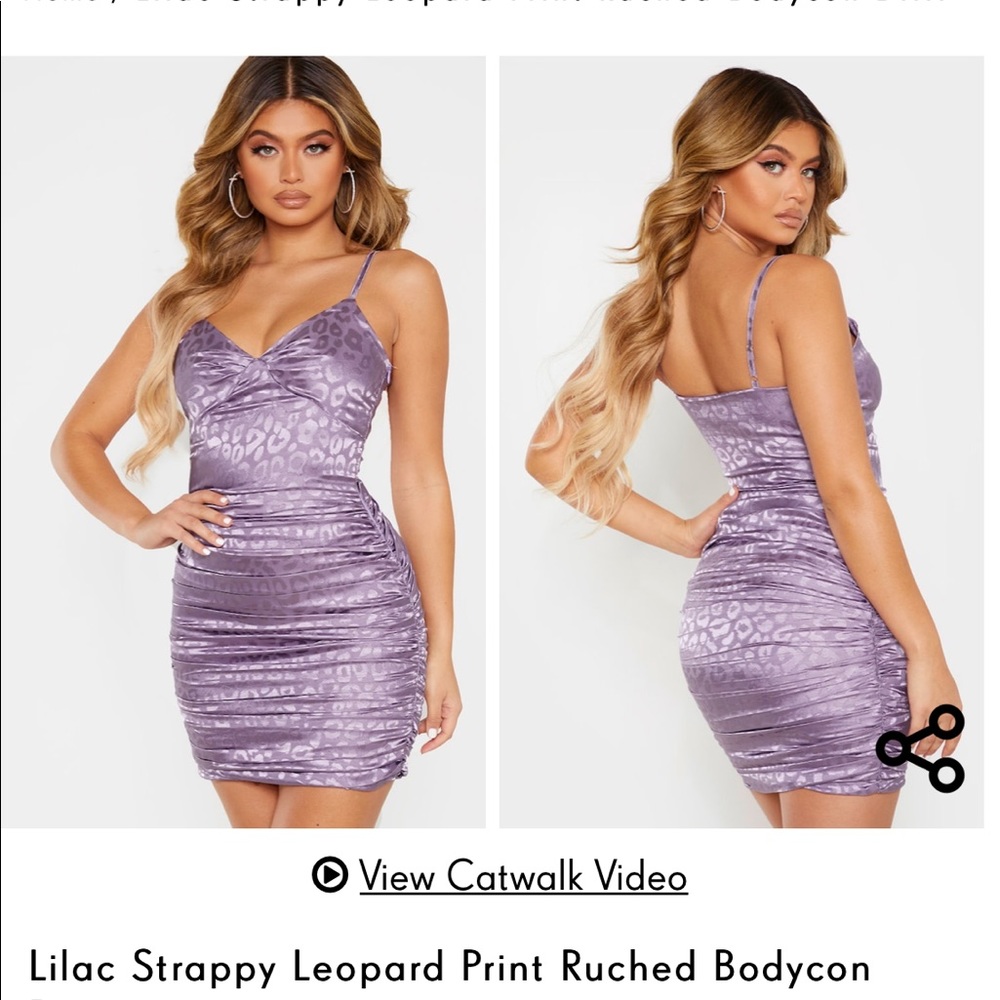 PRETTY LITTLE THING Leopard Party Dress NWT! 💜 - Picture 10 of 11